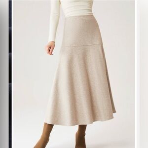 NWT OGL FuzzLuxe Cashmere-like Flared Maxi Skirt Sz XS